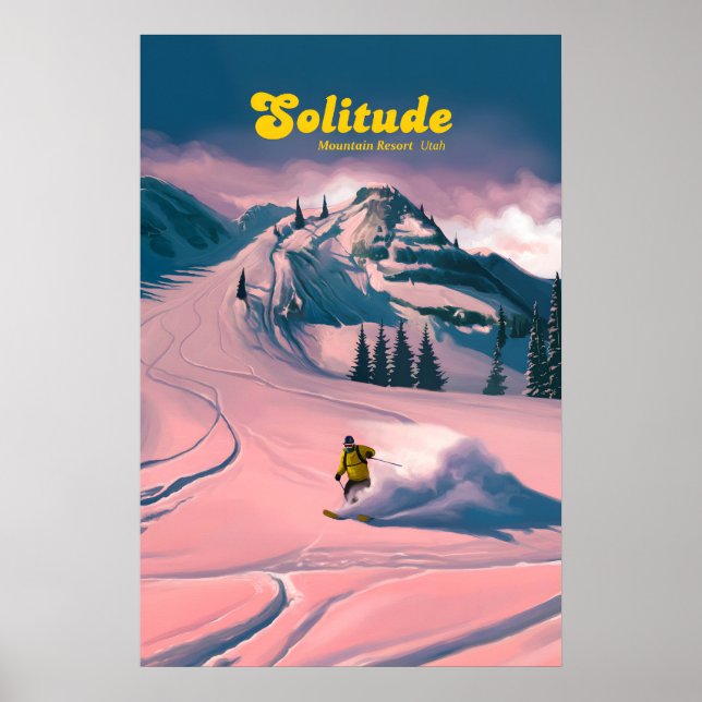 Solitude Utah Skigebiet Reiseplakat Poster (Vorne)