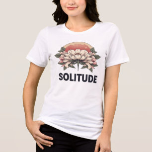 Solitude Vintage Pfingstrose Blumen Retro Sonne Äs Tri-Blend Shirt