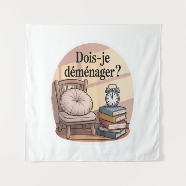 Soll ich umziehen? wandteppich (Vorderseite)