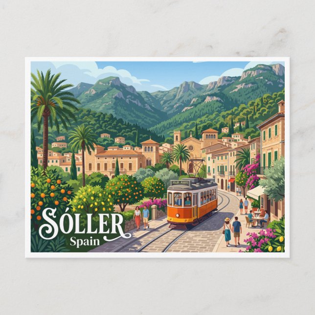 Sóller Spanien Postkarte (Vorderseite)