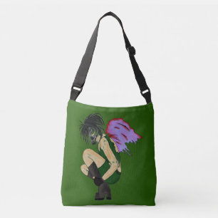 SOLLTE BAG GRUNGE STEAMPUNK GAS MASK ANGEL TRAGETASCHEN MIT LANGEN TRÄGERN