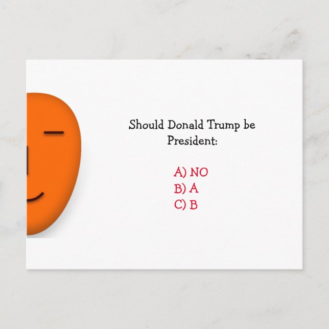 Sollte Donald Trump Präsident sein | Funny Postcar Postkarte (Vorderseite)