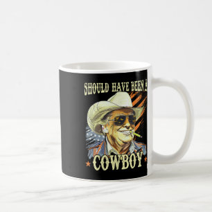 Sollte ein Cowboy lustiger Trump Retro Vintag gewe Kaffeetasse