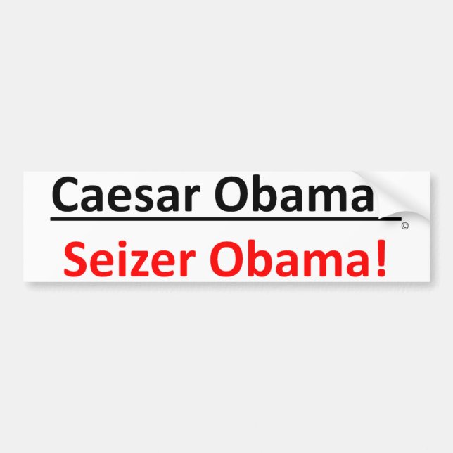 Sollte es Caesar Obama oder Seizer Obama sein? Autoaufkleber (Vorne)