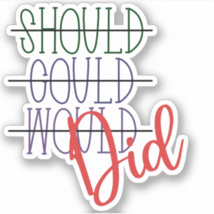 Sollte würde Aufkleber