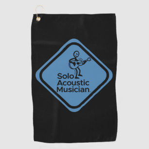 Solo Acoustic Musician Golf Handtuch Blau