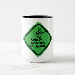 Solo Acoustic Musician Tasse Green