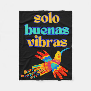 Solo Buenas Vibras - Positive Spanisch Farbiger Me Fleecedecke