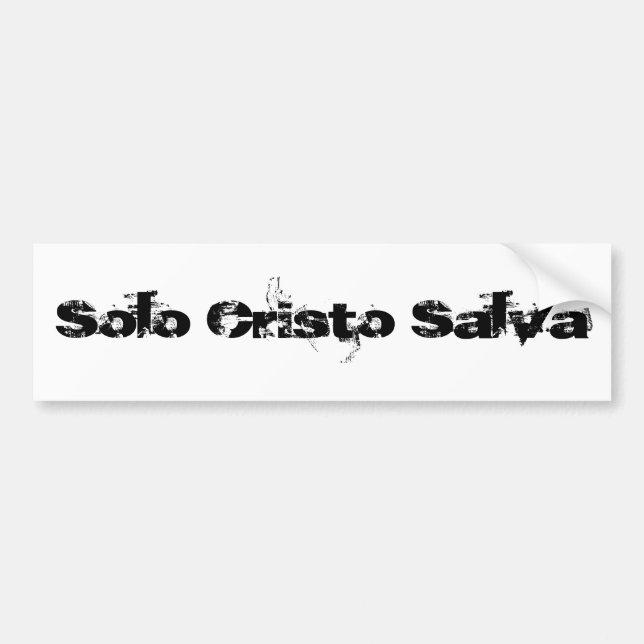 Solo Cristo Salva Autoaufkleber (Vorne)