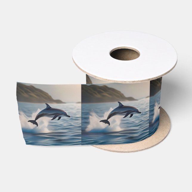 Solo-Delfin-Wellentänzer, Satinband (Spule)