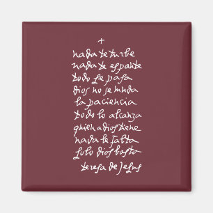 Solo Dios basta (Lass nichts stört dich) Magnet