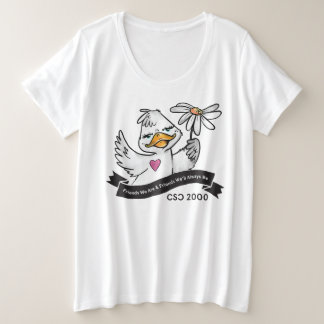 Solo-Ducky-Muster Große Größe T-Shirt
