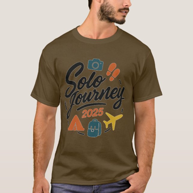 Solo Journey 2025 Adventure-Logo T-Shirt (Vorderseite)