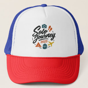 Solo Journey 2025 Adventure-Logo Truckerkappe