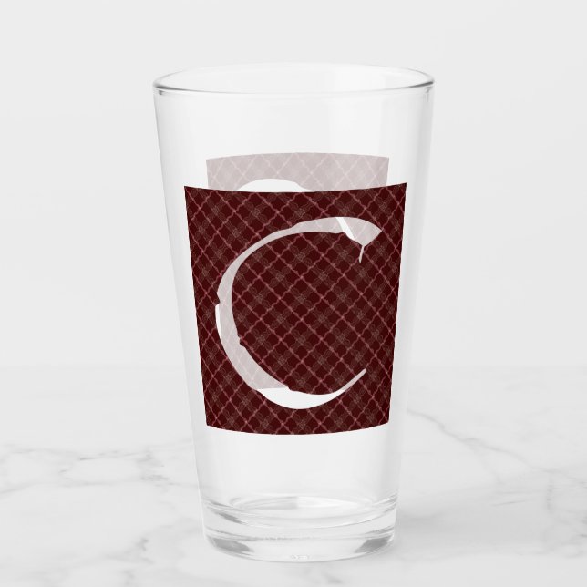Solo-Letter-Blockplatte Glas (Vorderseite)