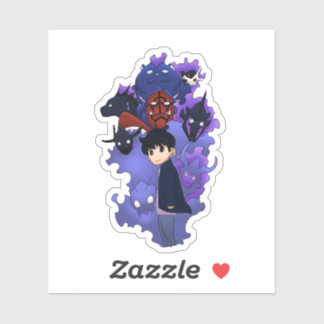 Solo Leveling inspired chibi Aufkleber