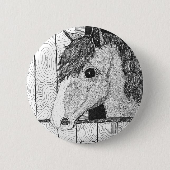 Solo- Pferdekunst Button (Vorderseite)