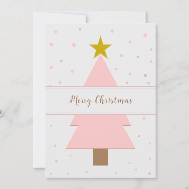 Solo Pink Weihnachtsbaum Toppt mit einem Golden St (Vorderseite)