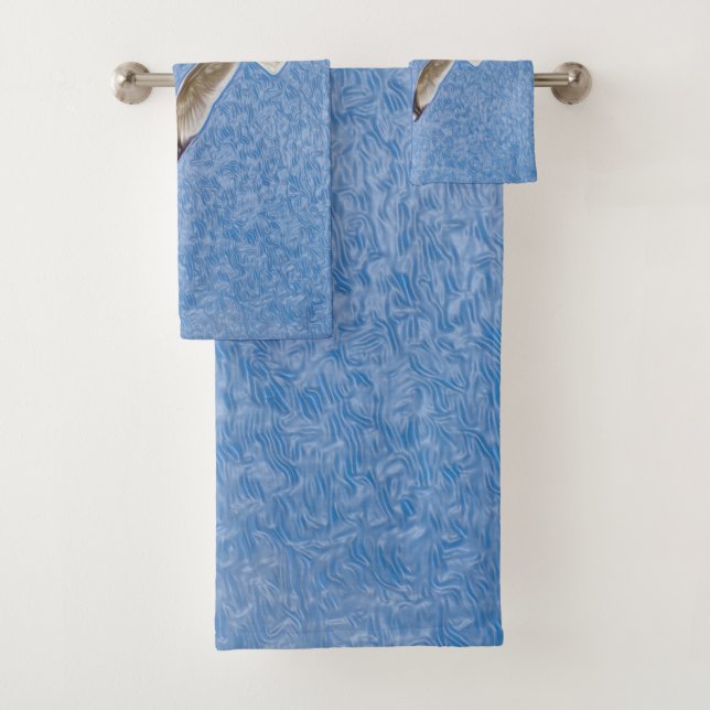 Solo Seagull im Himmel Badhandtuch Set (Insitu)