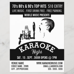 Solo Singer, Karaoke Eventwerbung Flyer