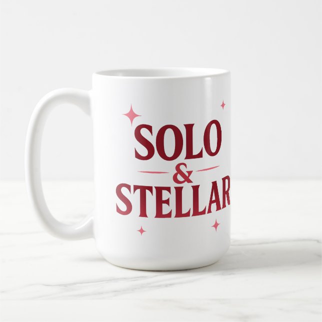Solo & Stellar Modern Valentine Quote Design Kaffeetasse (Links)