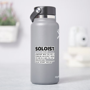 Soloist Noun definiert Cool Songster-Spaß-Zitat Aufkleber