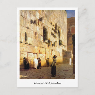 Soloman's Wall Jerusalem, Jean-Leon Gerome Postkarte