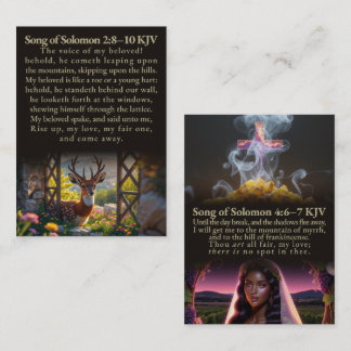 Solomon 2:8-10 und 4:6-7 KJV Card Box Visitenkarte