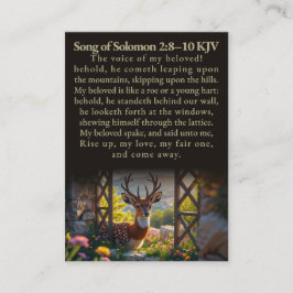 Solomon 2:8-10 und 4:6-7 KJV Card Box Visitenkarte