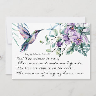 Solomon 2 Hummingbird Bible Flat Card Song