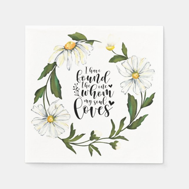 Solomon 3:4 Ich habe das Eine gefunden Serviette (Vorderseite)