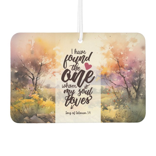 Solomon 3:4 Ich habe die Eine Bibel gefunden Autolufterfrischer (Vorderseite)