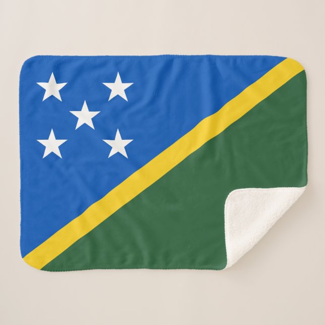 Solomon Islands Flag Sherpadecke (Vorderseite (Horizontal))