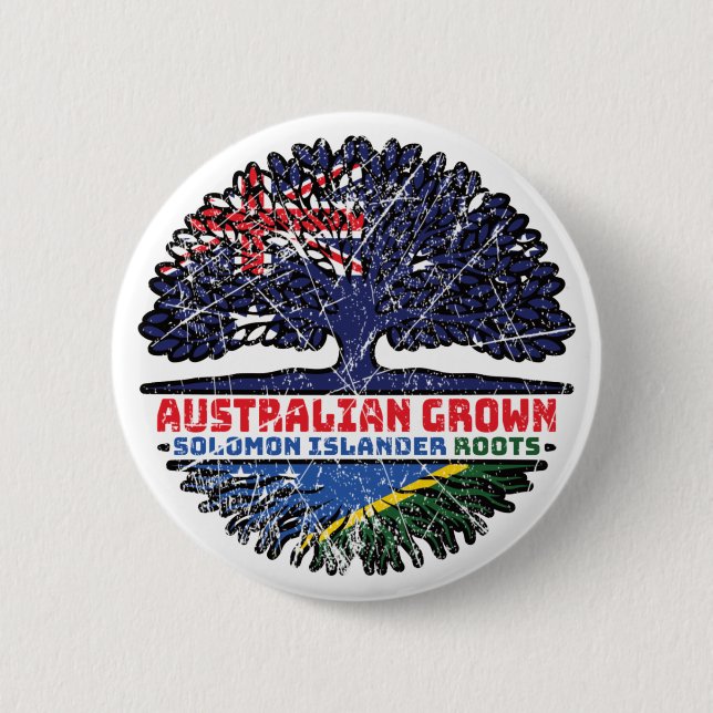 Solomon Islands Islander Australien Flagge Button (Vorderseite)