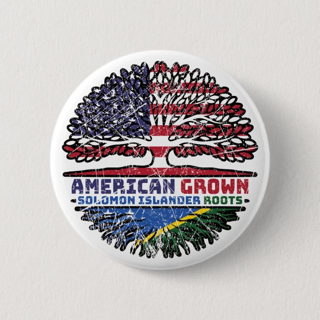 Solomon Islands Solomon Islander American USA Tree Button (Vorderseite)