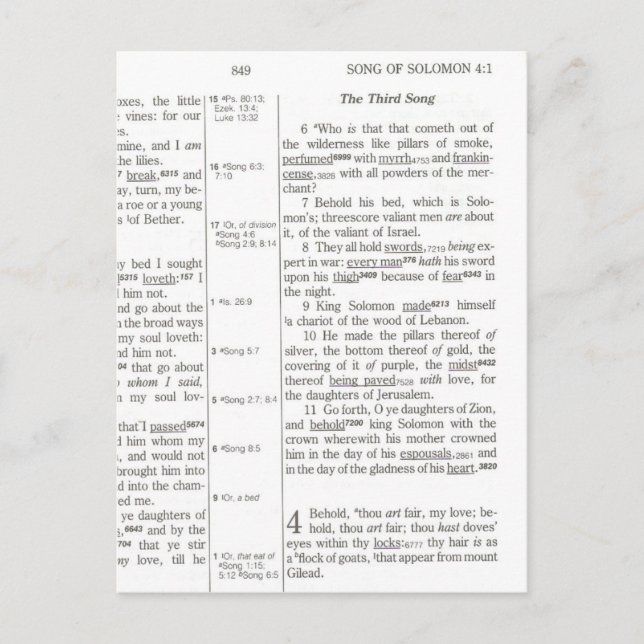 Solomon-Lied Postkarte (Vorderseite)