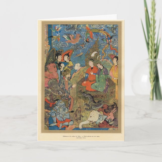 Solomon und die Königin von Sheba, 16. Jahrhundert Karte (Vorderseite)