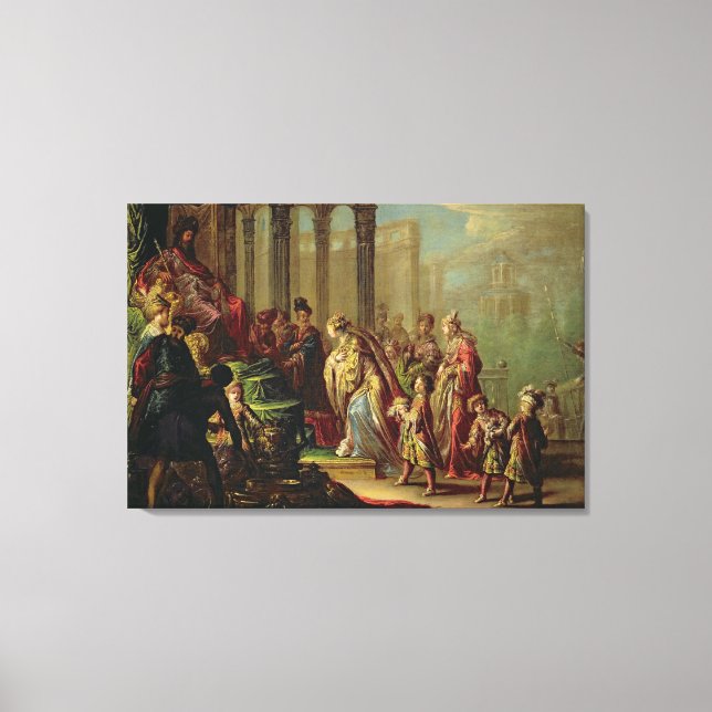 Solomon und die Königin von Sheba oder Esther vor  Leinwanddruck (Vorderseite)