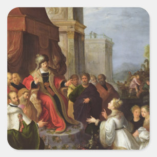 Solomon und die Königin von Sheba Quadratischer Aufkleber