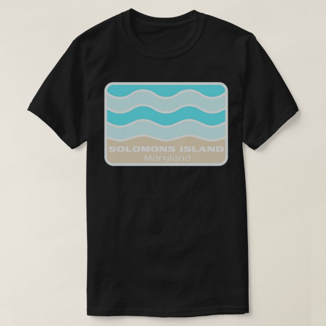 Solomons Island Maryland Crashing Wave auf einem M T-Shirt (Design vorne)