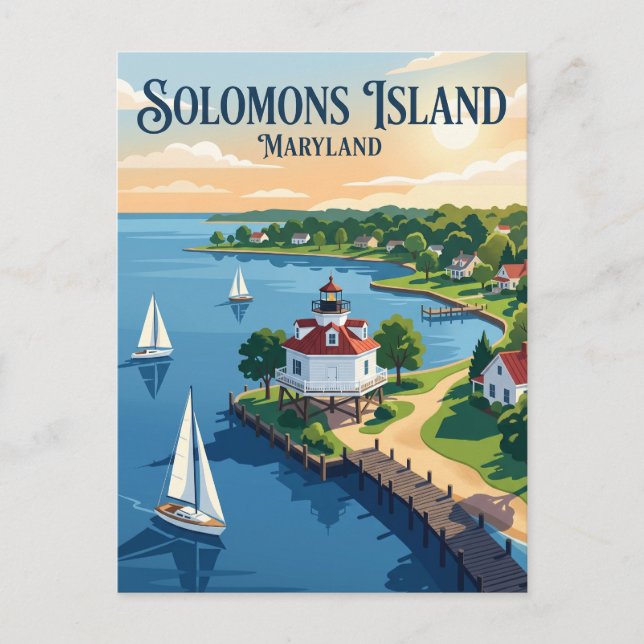 Solomons Island Maryland Postkarte (Vorderseite)