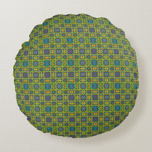 Solsidan Grid Rundes Kissen (Vorderseite)