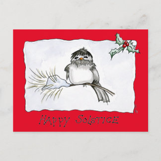 Solstice Chickadee Postkarte