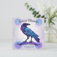 Solstice Crow Serenade Personalisiert Midwinter Fl