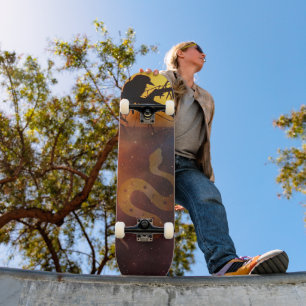Solstice Kookaburra Silhouette Celestial Snake Skateboard