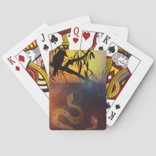 Solstice Kookaburra Silhouette Celestial Snake Spielkarten