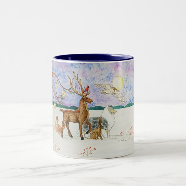 Solstice-Magie Zweifarbige Tasse (Mittel)