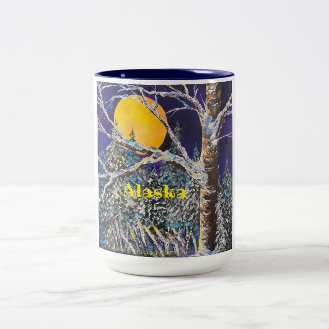 Solstice Moon 15oz ALASKA zweifarbige Kaffee-Tasse Zweifarbige Tasse (Mittel)
