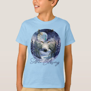 Solstice Segnungen Winter Wolf Mondlicht Woods T-Shirt