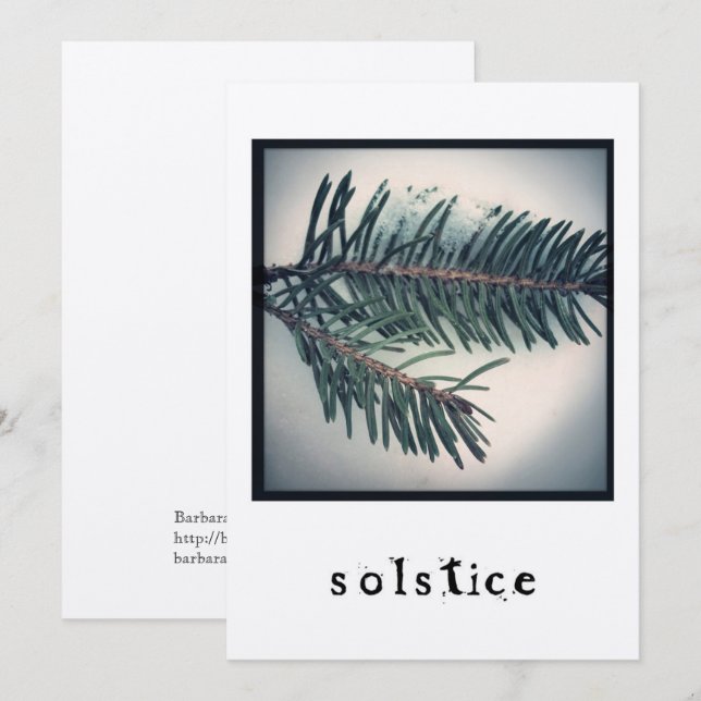 Solstice - Urlaubskarte Einladung (Vorne/Hinten)